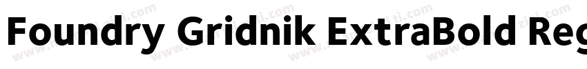 Foundry Gridnik ExtraBold Regular字体转换